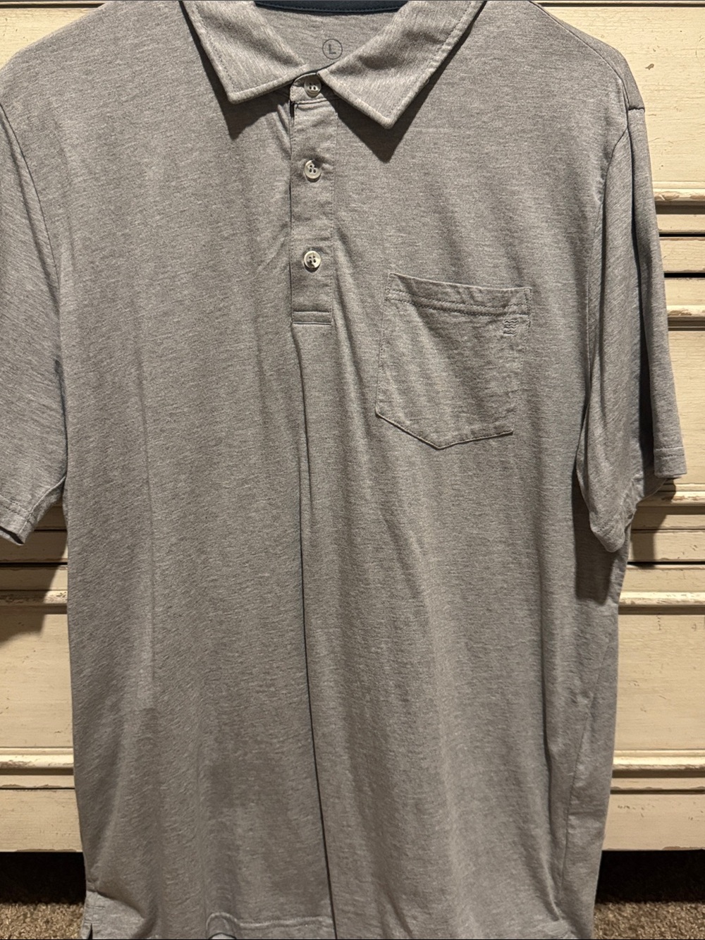 Classic Men's Free Fly Grey Polo Shirt with Chest Pocket